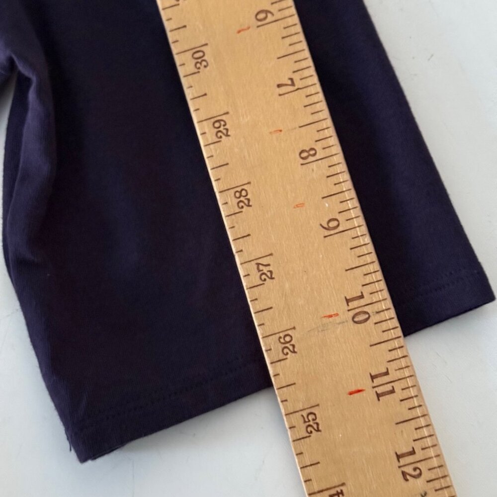 SMALL Eileen Fisher Navy Blue Knit V Neck Elbow Length Short Sleeve Dress - Picture 6 of 9